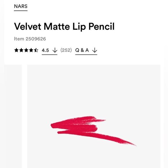 NARS Velvet Matte Lip Pencil. - Picture 2 of 7